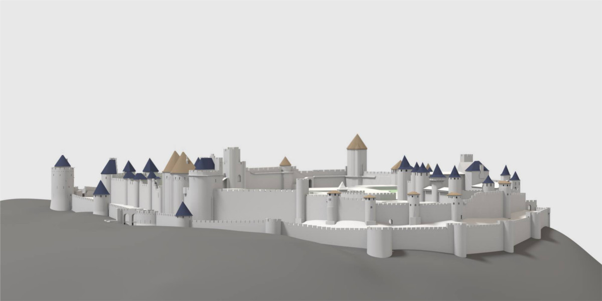 Carcassonne Cité 3D model